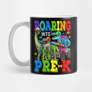 Roaring Into Pre-K Monster Truck Dinosaur T Rex Mug